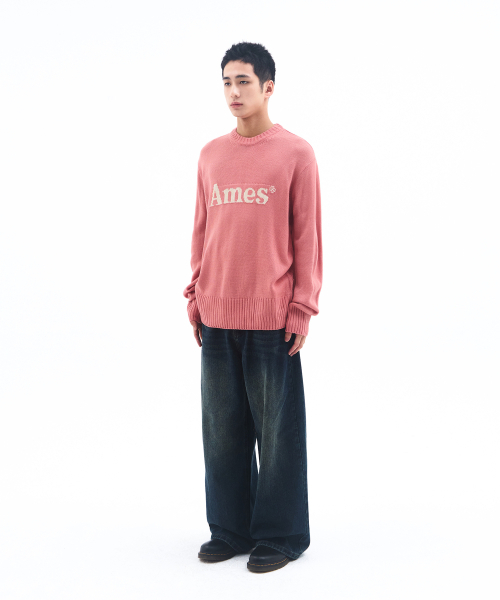 AMESWORLDWIDE(アメスワールドワイド)の「BASIC PULLOVER KNIT PINK(ニット/セーター・メンズ・その他・MEDIUM/LARGE/SMALL)」の5枚目の写真