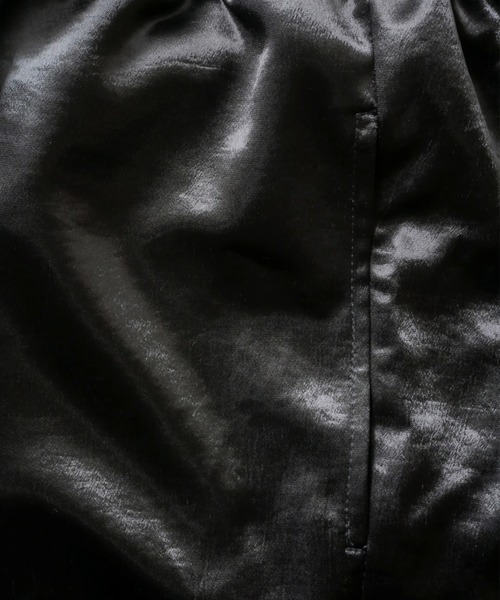 My shawty(マイシャウティー)の「satin easy wide pants(スラックス・レディース・ブラック/アイボリー・FREE)」の7枚目の写真