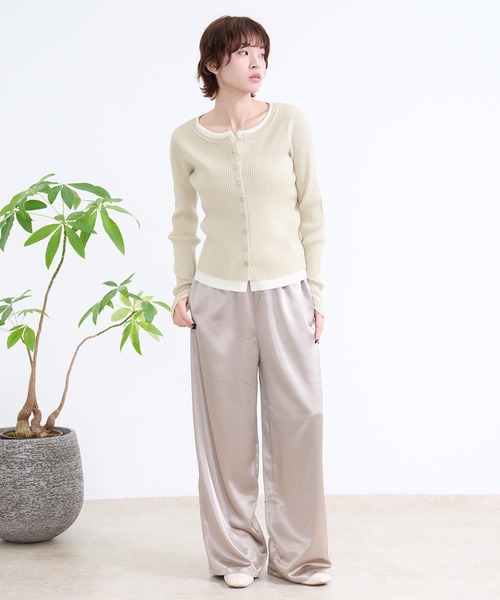 DAESE TOKYO(デセトウキョウ)の「『DAESE TOKYO/デセトウキョウ』サテンルーズパンツ(その他パンツ・レディース・アイボリー/ブラック/グレイッシュベージュ・FREE)」の19枚目の写真