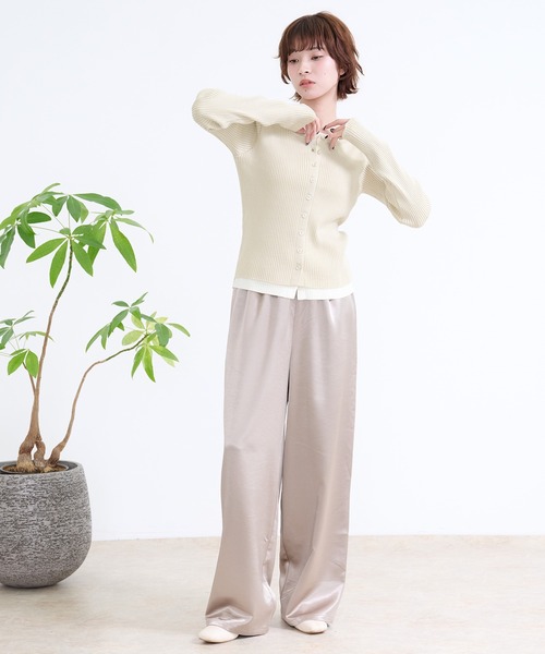 DAESE TOKYO(デセトウキョウ)の「『DAESE TOKYO/デセトウキョウ』サテンルーズパンツ(その他パンツ・レディース・アイボリー/ブラック/グレイッシュベージュ・FREE)」の20枚目の写真