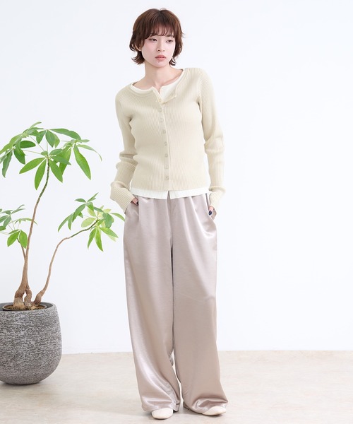 DAESE TOKYO(デセトウキョウ)の「『DAESE TOKYO/デセトウキョウ』サテンルーズパンツ(その他パンツ・レディース・アイボリー/ブラック/グレイッシュベージュ・FREE)」の21枚目の写真