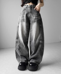 【 ３size 】ヴィンテージブラックウォッシュバルーンデニム ／ Vintage black wash balloon denim※※