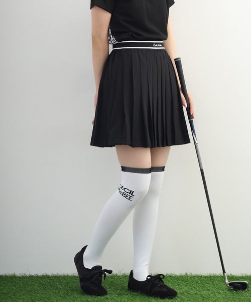CECIL McBEE(セシルマクビー)の「Pleats Skirt プリーツ スカート(スカート・レディース・ブラック/ホワイト・M/S)」の2枚目の写真