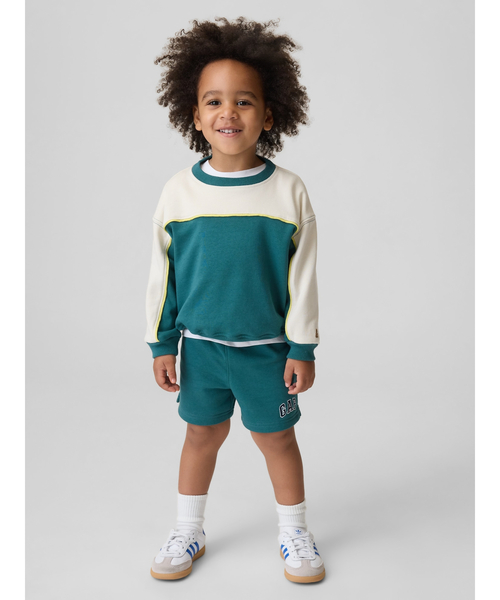 GAP（ギャップ）の「ヴィンテージソフト バーシティスタイル スウェットシャツ (幼児・ベビー)（スウェット・キッズ・ブルー/グリーン・70cm/80ｃｍ/90cm/100cm/105cm/110cm/95cm）」の4枚目の写真