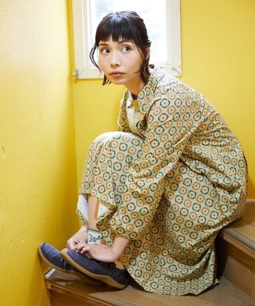 Jocomomola(ホコモモラ)の「En un sueno 幾何学プリントワンピース(ワンピース・レディース・ミント/ライトグレー・40)」の5枚目の写真