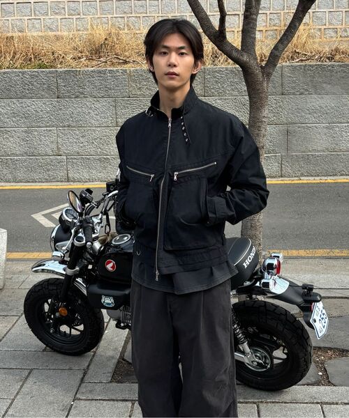 ECORR(エコル)の「コットンバイカー レイヤードジャケット_チャコール(デニムジャケット・メンズ・その他・1/2)」の10枚目の写真