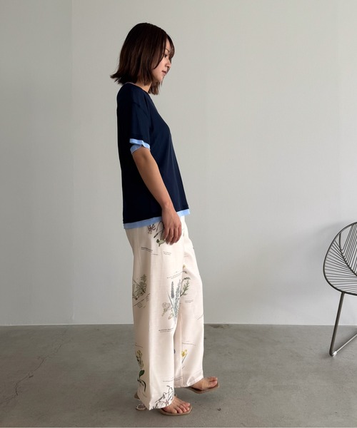 Pqran(クラン)の「レイヤードニットチュールTシャツ(Tシャツ/カットソー・レディース・イエロー/ネイビー/レッド/グリーン/ブラック・FREE)」の22枚目の写真