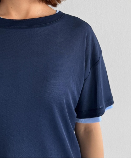 Pqran(クラン)の「レイヤードニットチュールTシャツ(Tシャツ/カットソー・レディース・イエロー/ネイビー/レッド/グリーン/ブラック・FREE)」の21枚目の写真