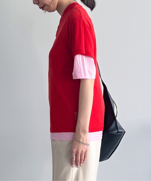 Pqran(クラン)の「レイヤードニットチュールTシャツ(Tシャツ/カットソー・レディース・イエロー/ネイビー/レッド/グリーン/ブラック・FREE)」の18枚目の写真