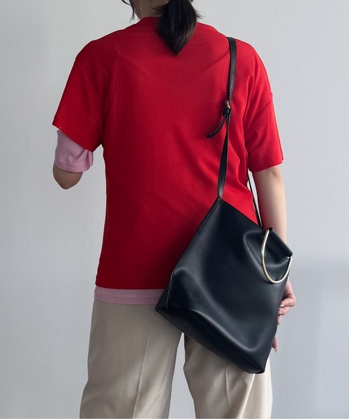 Pqran(クラン)の「レイヤードニットチュールTシャツ(Tシャツ/カットソー・レディース・イエロー/ネイビー/レッド/グリーン/ブラック・FREE)」の17枚目の写真