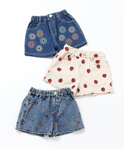 刺繍デニムショートパンツ（デニムパンツ）｜BREEZE（ブリーズ）の