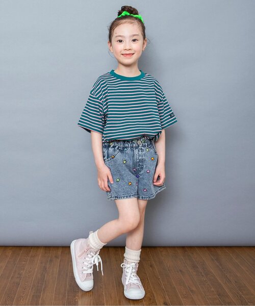 BREEZE(ブリーズ)の「刺繍デニムショートパンツ(デニムパンツ・キッズ・アイボリー/サックスブルー/ブルー・80/90/110/120/130/140/100)」の20枚目の写真