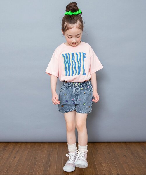 BREEZE(ブリーズ)の「刺繍デニムショートパンツ(デニムパンツ・キッズ・アイボリー/サックスブルー/ブルー・80/90/110/120/130/140/100)」の19枚目の写真