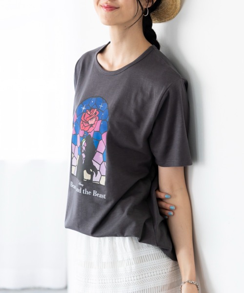Disney(ディズニー)の「<Disney>【美女と野獣】ヴィンテージTシャツ(Tシャツ/カットソー・レディース・チャコール・MEDIUM/X-LARGE/XX-LARGE/LARGE)」の8枚目の写真