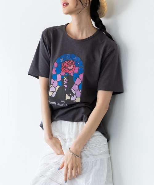 Disney(ディズニー)の「<Disney>【美女と野獣】ヴィンテージTシャツ(Tシャツ/カットソー・レディース・チャコール・MEDIUM/X-LARGE/XX-LARGE/LARGE)」の10枚目の写真
