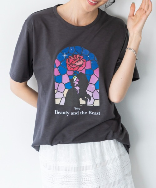 Disney(ディズニー)の「<Disney>【美女と野獣】ヴィンテージTシャツ(Tシャツ/カットソー・レディース・チャコール・MEDIUM/X-LARGE/XX-LARGE/LARGE)」の11枚目の写真