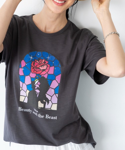 Disney(ディズニー)の「<Disney>【美女と野獣】ヴィンテージTシャツ(Tシャツ/カットソー・レディース・チャコール・MEDIUM/X-LARGE/XX-LARGE/LARGE)」の12枚目の写真