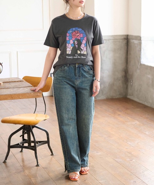 Disney＞【美女と野獣】ヴィンテージTシャツ（Tシャツ