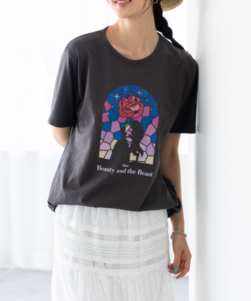 Disney(ディズニー)の「<Disney>【美女と野獣】ヴィンテージTシャツ(Tシャツ/カットソー・レディース・チャコール・MEDIUM/X-LARGE/XX-LARGE/LARGE)」の14枚目の写真