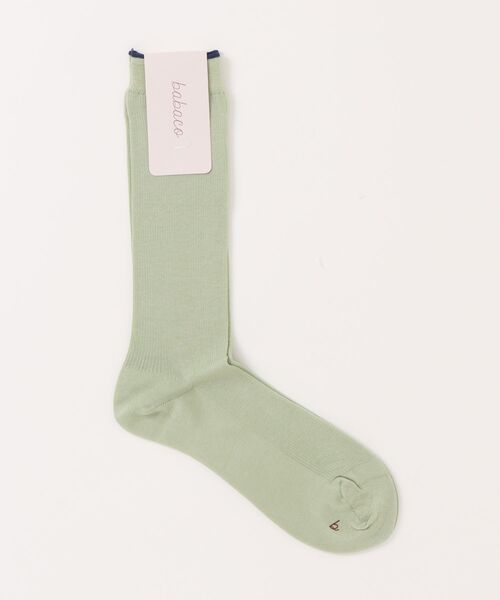 babaco（ババコ）の「babaco Cotton Fine Ribbed Socks（ソックス/靴下・レディース・ブラック/ローズ/ホワイト/ライトグリーン・FREE）」の3枚目の写真