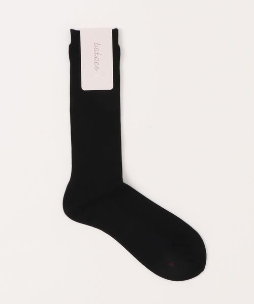babaco（ババコ）の「babaco Cotton Fine Ribbed Socks（ソックス/靴下・レディース・ブラック/ローズ/ホワイト/ライトグリーン・FREE）」の2枚目の写真