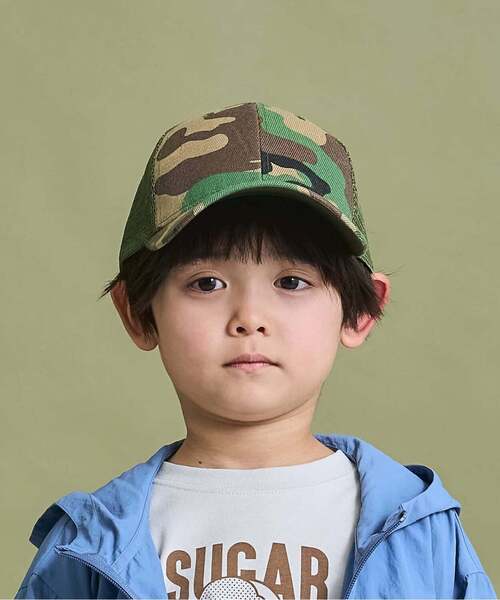 b・ROOM(ビールーム)の「メイサイメッシュキャップ【子供服】【キッズ】【男の子】【女の子】(キャップ・キッズ・グレー/カーキ・F)」の15枚目の写真