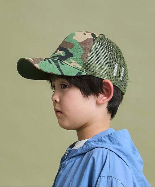 b・ROOM(ビールーム)の「メイサイメッシュキャップ【子供服】【キッズ】【男の子】【女の子】(キャップ・キッズ・グレー/カーキ・F)」の17枚目の写真