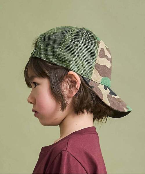 b・ROOM(ビールーム)の「メイサイメッシュキャップ【子供服】【キッズ】【男の子】【女の子】(キャップ・キッズ・グレー/カーキ・F)」の18枚目の写真