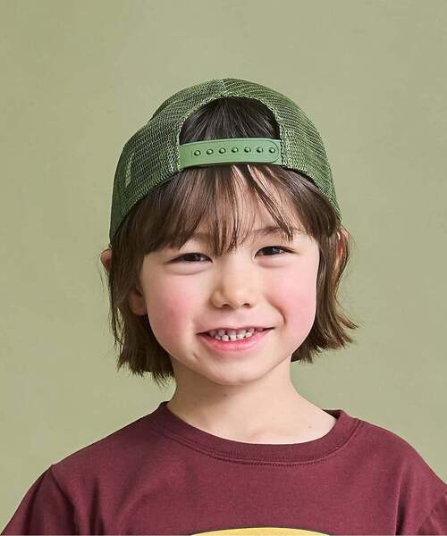 b・ROOM(ビールーム)の「メイサイメッシュキャップ【子供服】【キッズ】【男の子】【女の子】(キャップ・キッズ・グレー/カーキ・F)」の19枚目の写真
