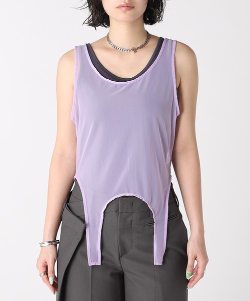 forget-me-nots(フォーゲットミーノッツ)の「LAYERED BODYSUIT FMN-26SS-CS-005(Tシャツ/カットソー・メンズ・ブラウン/グレー・FREE)」の1枚目の写真