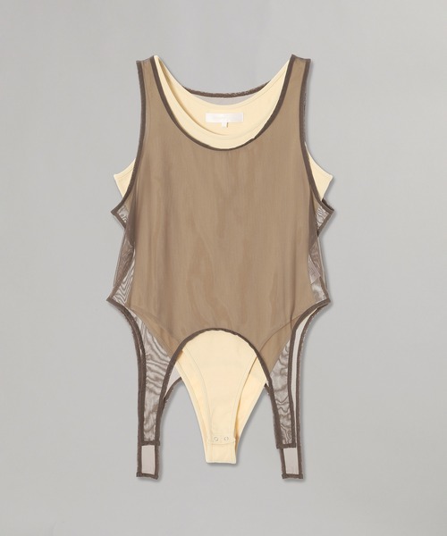 forget-me-nots(フォーゲットミーノッツ)の「LAYERED BODYSUIT FMN-26SS-CS-005(Tシャツ/カットソー・メンズ・ブラウン/グレー・FREE)」の18枚目の写真