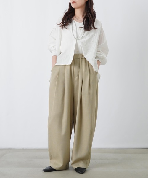 LUCA/LADY LUCK LUCA（ルカ/レディラックルカ）の「LC/LLL コクーンボリュームパンツ（その他パンツ・レディース・チャコールグレー/ベージュ・FREE）」の4枚目の写真