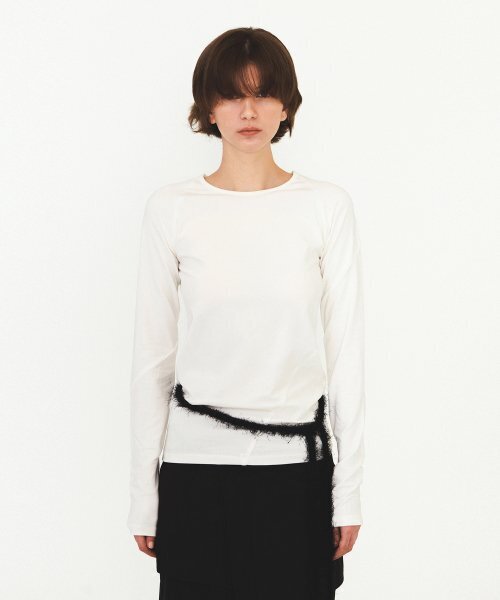 DIAGONAL(ダイアゴナル)の「LACE RAGLAN TEE (white)(Tシャツ/カットソー・レディース・その他・FREE)」の1枚目の写真