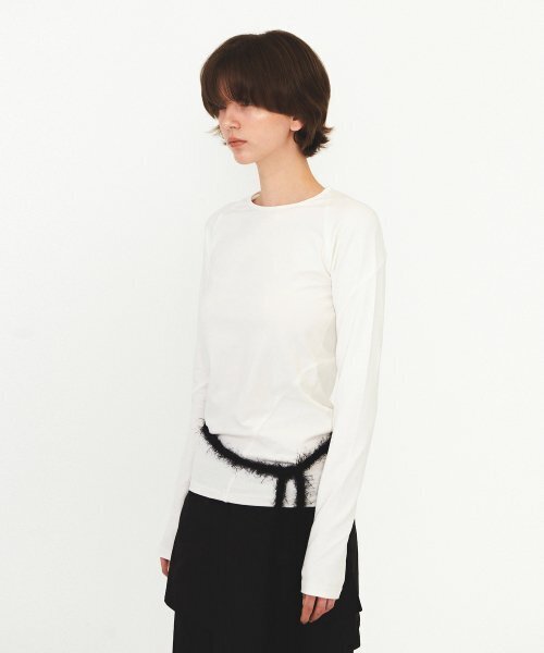 DIAGONAL(ダイアゴナル)の「LACE RAGLAN TEE (white)(Tシャツ/カットソー・レディース・その他・FREE)」の2枚目の写真