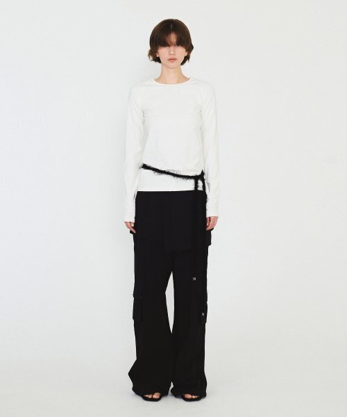 DIAGONAL(ダイアゴナル)の「LACE RAGLAN TEE (white)(Tシャツ/カットソー・レディース・その他・FREE)」の4枚目の写真