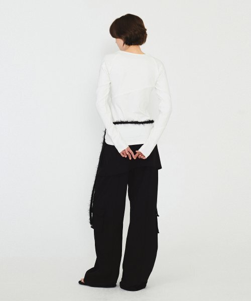 DIAGONAL(ダイアゴナル)の「LACE RAGLAN TEE (white)(Tシャツ/カットソー・レディース・その他・FREE)」の6枚目の写真