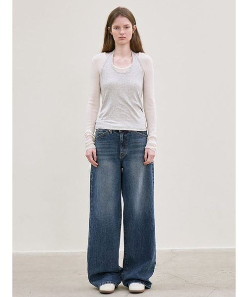 le(ル)の「ribbed halter top (melange gray)(Tシャツ/カットソー・レディース・その他・FREE)」の3枚目の写真