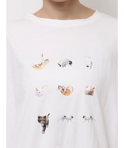 merry jenny(メリージェニー)の「ひるやすみのらねこtee(Tシャツ/カットソー・レディース・オフホワイト/ミント・FREE)」の22枚目の写真