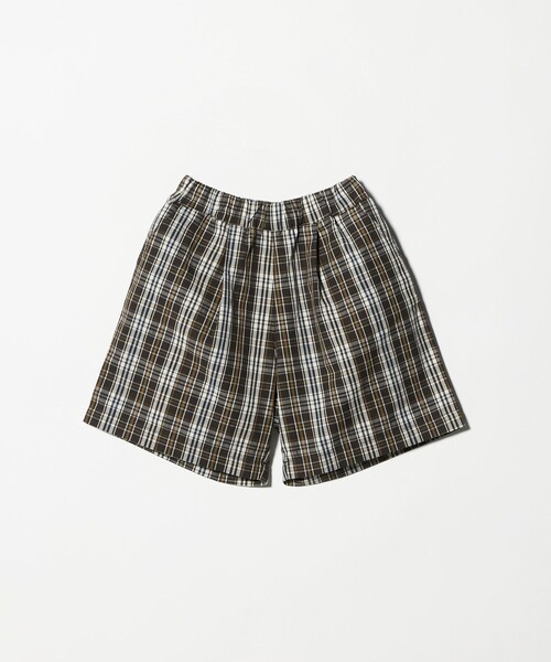green label relaxing(グリーンレーベルリラクシング)の「チェック ハーフパンツ キッズ / 100cm-130cm(チノパンツ・キッズ・オフホワイト/ブラウン系・100cm/130cm/110cm/120cm)」の9枚目の写真