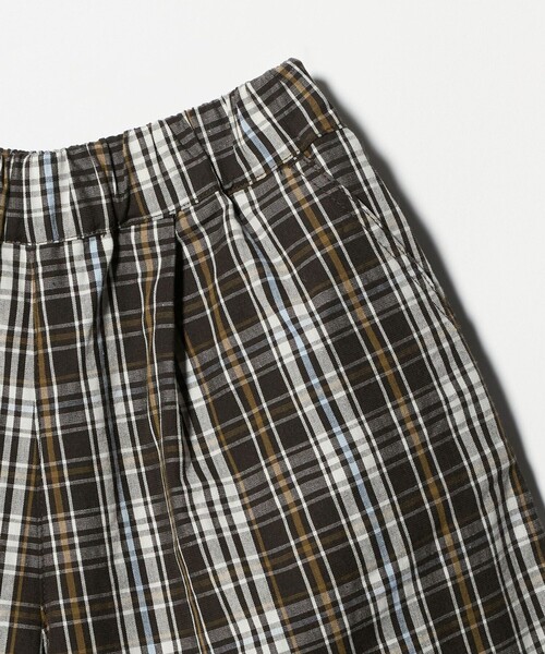green label relaxing(グリーンレーベルリラクシング)の「チェック ハーフパンツ キッズ / 100cm-130cm(チノパンツ・キッズ・オフホワイト/ブラウン系・100cm/130cm/110cm/120cm)」の11枚目の写真