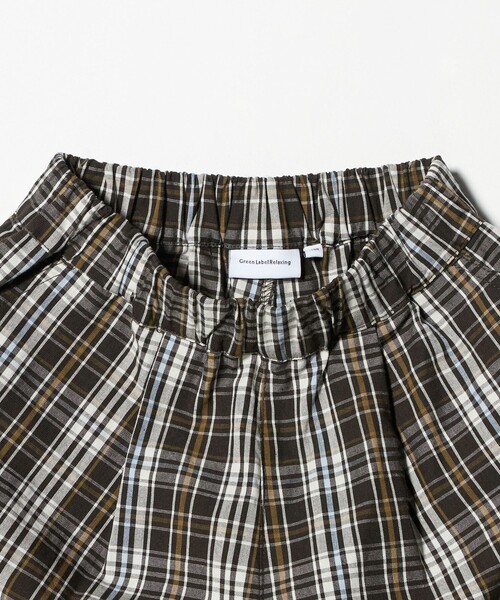 green label relaxing(グリーンレーベルリラクシング)の「チェック ハーフパンツ キッズ / 100cm-130cm(チノパンツ・キッズ・オフホワイト/ブラウン系・100cm/130cm/110cm/120cm)」の14枚目の写真