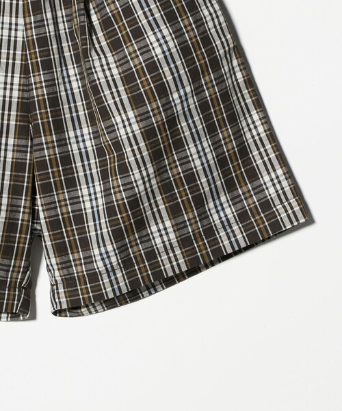 green label relaxing(グリーンレーベルリラクシング)の「チェック ハーフパンツ キッズ / 100cm-130cm(チノパンツ・キッズ・オフホワイト/ブラウン系・100cm/130cm/110cm/120cm)」の15枚目の写真