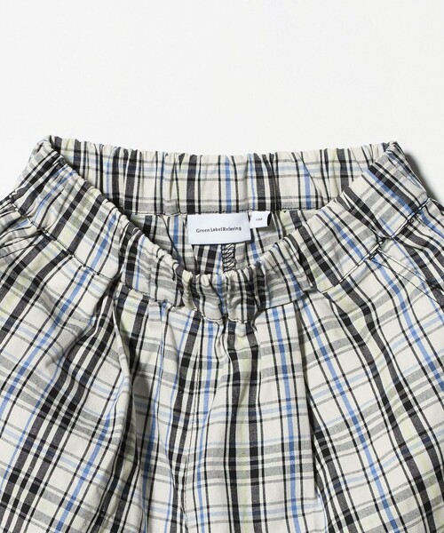 green label relaxing(グリーンレーベルリラクシング)の「チェック ハーフパンツ キッズ / 100cm-130cm(チノパンツ・キッズ・オフホワイト/ブラウン系・100cm/130cm/110cm/120cm)」の20枚目の写真