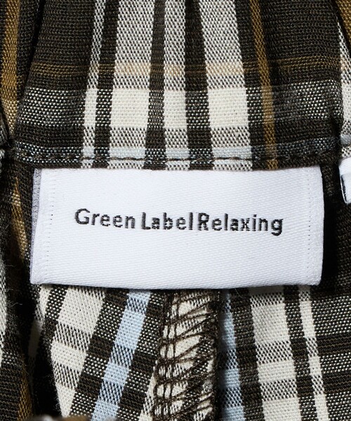 green label relaxing(グリーンレーベルリラクシング)の「チェック ハーフパンツ キッズ / 100cm-130cm(チノパンツ・キッズ・オフホワイト/ブラウン系・100cm/130cm/110cm/120cm)」の22枚目の写真