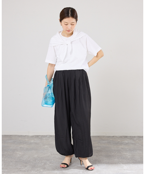IENA(イエナ)の「CURRENTAGE/カレンテージ デザインカットソー A2561UTS412(Tシャツ/カットソー・レディース・ホワイト/ブラック・FREE)」の5枚目の写真