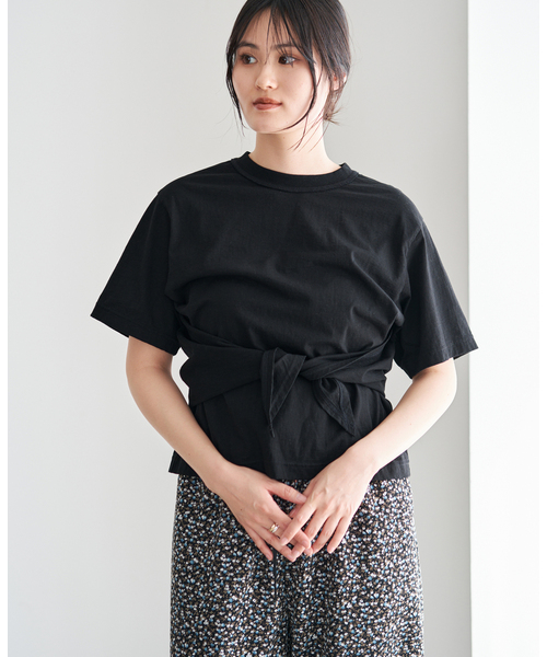 IENA(イエナ)の「CURRENTAGE/カレンテージ デザインカットソー A2561UTS412(Tシャツ/カットソー・レディース・ホワイト/ブラック・FREE)」の6枚目の写真
