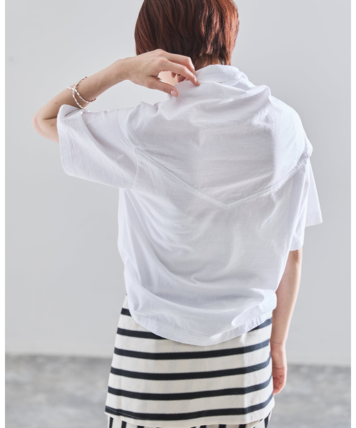 IENA(イエナ)の「CURRENTAGE/カレンテージ デザインカットソー A2561UTS412(Tシャツ/カットソー・レディース・ホワイト/ブラック・FREE)」の16枚目の写真