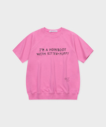 GRUNDEN（グルンデン）の「HOMEBODY SHORT-SLEEVE SWEATSHIRT (FAIRY PINK)（Tシャツ/カットソー）」