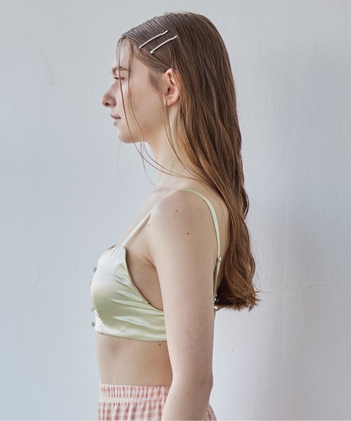 etre loin(エトルワン)の「サテンカップインブラトップ / Satin bra top(その他トップス・レディース・ピンク/ライム/ホワイト・M)」の10枚目の写真