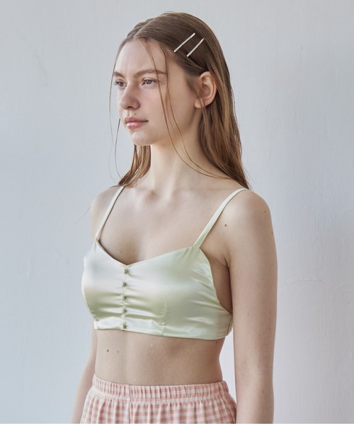 etre loin(エトルワン)の「サテンカップインブラトップ / Satin bra top(その他トップス・レディース・ピンク/ライム/ホワイト・M)」の11枚目の写真